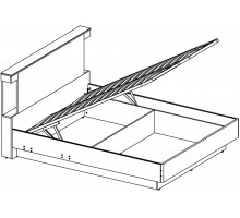 Двуспальная кровать Бьёрк 160 P с подъемным механизмом