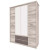 Четырехстворчатый шкаф для одежды с зеркалом Джаз 4DG2S Z