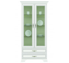 Шкаф-витрина для посуды Тиффани 2V2S крем вудлайн