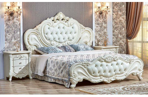Кровать Элиза Люкс (крем) 1600х2000