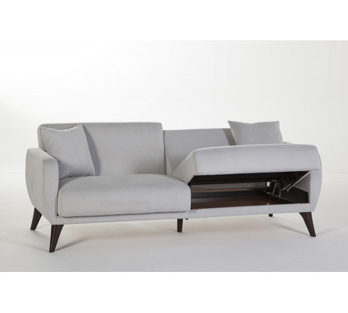 Трехместный Диван-кровать Flexy Флекси (светло-серый)