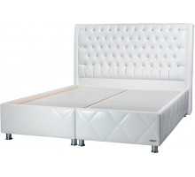 Двуспальная кровать с подъемным механизмом и мягким изголовьем Флора FLORA в кожзаме D0195