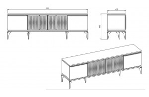 Тумба под ТВ Лоретто (Loretto) LORET-15