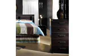 Узкий бельевой комод Мира MIRA-28 венге