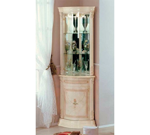 Угловой шкаф-витрина Роза (беж)