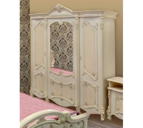 Четырехстворчатый шкаф для одежды Рафаэлла (беж)