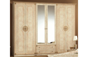 Шестистворчатый шкаф Рома (беж)