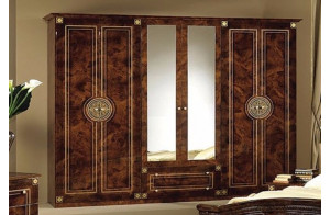 Шестистворчатый шкаф Рома (орех)