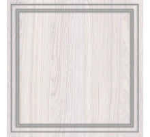 Кровать 1400/1600/1800 с ортопедическим основанием Неаполь Ясень анкор светлый (патина "серебро") экокожа polo белая