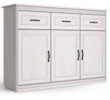 Большой комод Неаполь Ясень анкор светлый (патина "серебро")