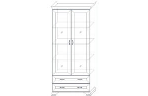 Витрина Сиена 2-х дверная (Бодега Белый)