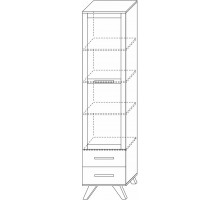 Гостиная Вега Скандинавия 2 (глянец, белый + дуб каньон)