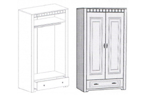 Шкаф для одежды Прованс двухдверный