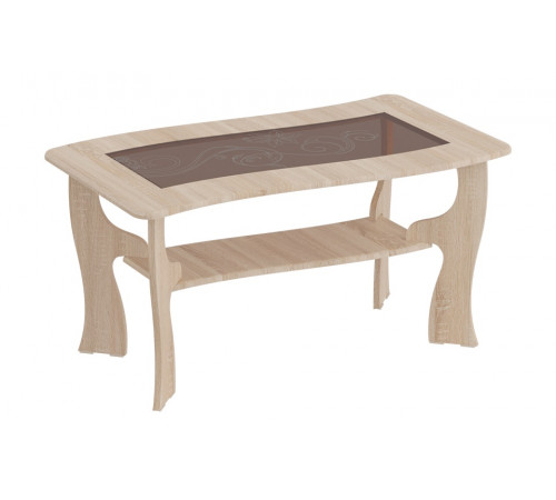 Журнальный стол со стеклянной столешницей в гостиную №16