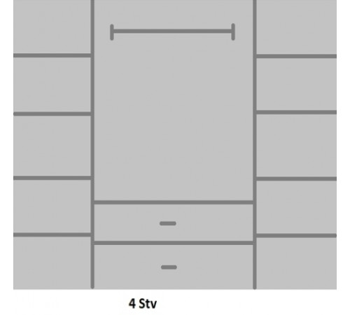 Четырехстворчатый шкаф для одежды Авиньон MUR-111-04