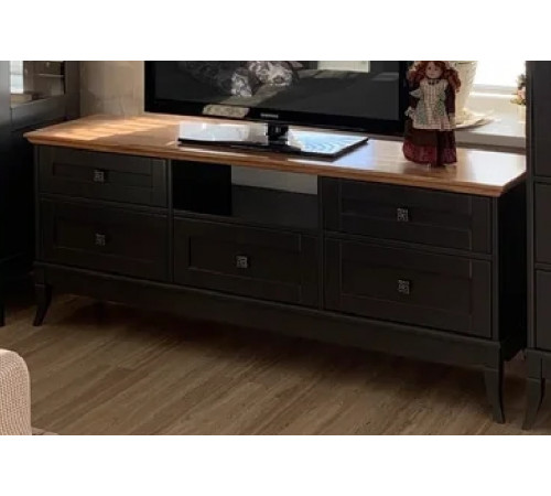 Тумба под телевизор Римини MUR-118-13/5(1) на ножках (RAL 7022)