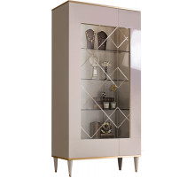 Шкаф витрина Rimini РМВ2-2С левый (слоновая кость)