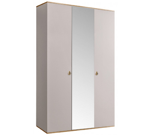 Трехстворчатый шкаф для одежды с зеркалом Rimini РМШ1/3(слоновая кость)