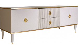 Тумба под телевизор с ящиками Rimini Solo РМТ-3 (s) (слоновая кость)