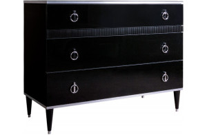 Комод для белья с планкой Rimini Solo РМКМ-3 (s) (черный)