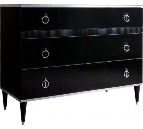 Комод для белья с планкой Rimini Solo РМКМ-3 (s) (черный)