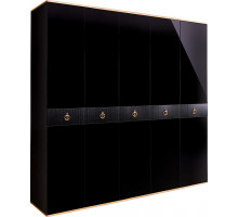 Пятистворчатый шкаф для одежды Rimini Solo РМШ2/5 (s) (черный)