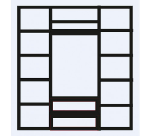 Четырехстворчатый шкаф для одежды Венеция ВНШ2/41 (дуб седан)