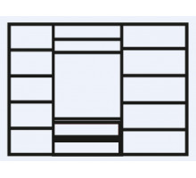 Пятистворчатый шкаф для одежды с зеркалом Венеция ВНШ1/51 (дуб седан)