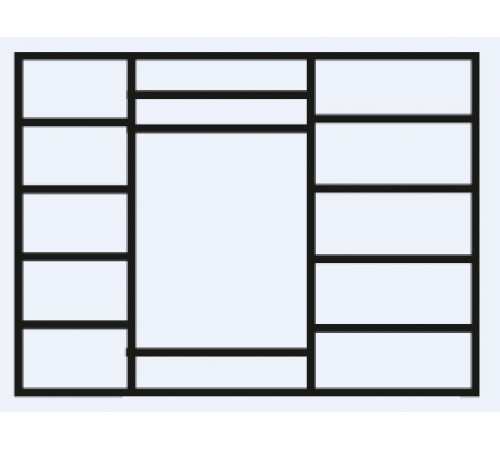 Пятистворчатый шкаф для одежды Венеция ВНШ2/5 (дуб седан)