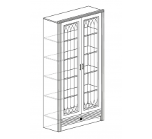 Шкаф витрина в гостиную Орлеан 838 ясень светлый